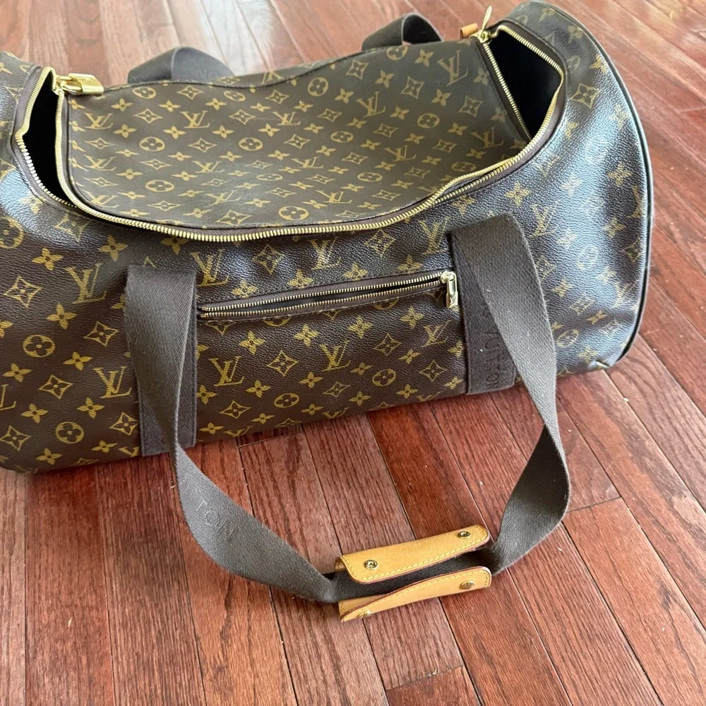 Louis Vuitton Monogram Canvas Rolling Duffel in Brown and Tan